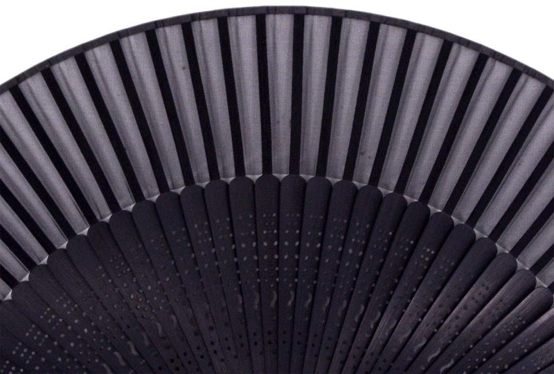 Amajiji 8.27"(21cm) Hand Held Bamboo Silk Folding Fan Hand Fan,Chinese/Japanese Charming Elegant Vintage Retro Style,Women Ladys Girls Best Gifts (Black-2) - Image 4